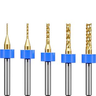 威特5A钨钢铣刀钛涂层定位环PCB铣刀电路板线路板雕刻刀玉米铣刀