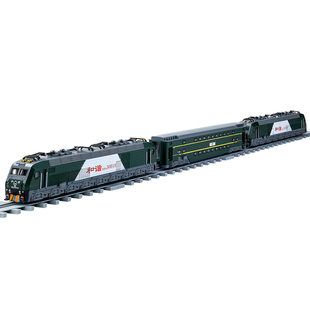 电动和谐号合金电力绿皮火车玩具儿童女男孩东风车厢轨道列车模型