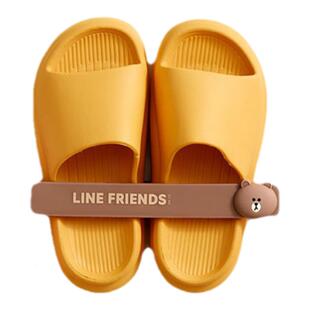 LINE FRIENDS布朗熊浴室拖鞋架卫生间壁挂式置物架免打孔收纳神器