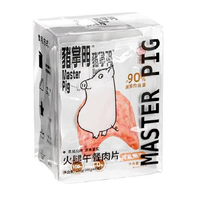 猪掌门黑猪午餐肉片独立包装