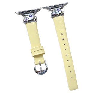 壳里斯iwatch表带云朵金属亮皮S9小蛮腰SE细款GT5适用s10苹果applewatch华为GT6手表FIT4红米5小米9pro女款S4