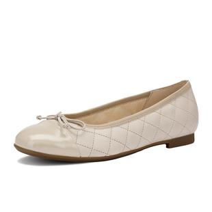 Gabor德国嘉步62612单鞋  漆皮拼接格纹加宽楦复古鞋