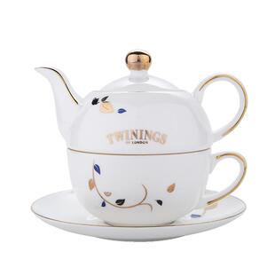 twinings英国川宁骨瓷英式子母壶茶具套装下午茶泡茶烫金陶瓷茶壶