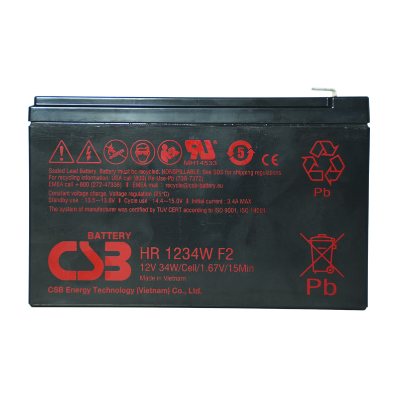 CSB希世比12V铅酸蓄电池HR1234WF2 APCUPS不间断电源BK650CH电池