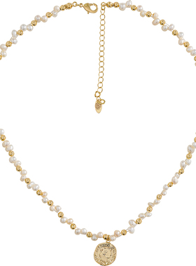 巴洛克小粒不规则淡水珍珠项链女