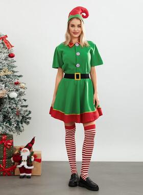 D 33175 Green elf costume for kids adults 儿童成人绿精灵服