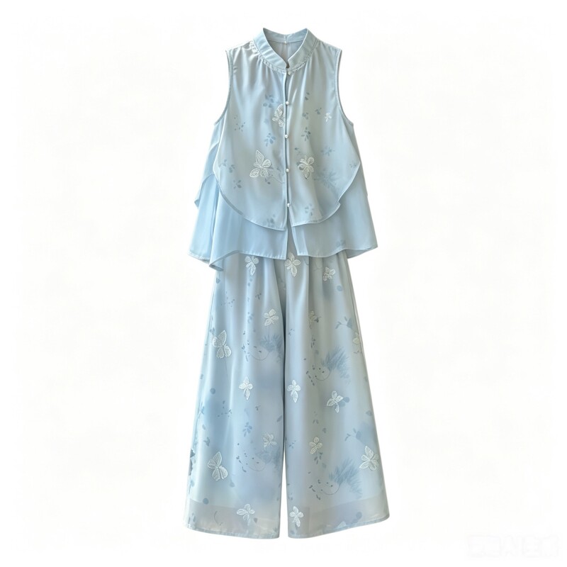 女童国风演出套装夏季新中式表演服两件套唐装汉服端午节纳福衣服
