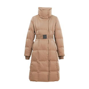 HONRN/红人立领保暖腰带收腰白鹅绒羽绒服外套女款冬季HI55YR415