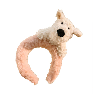 卡通西高地小狗毛绒发箍女可爱头饰洗脸压发化妆敷面膜头箍秋冬