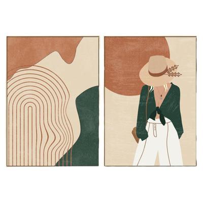 现代轻奢卧室装饰画挂画抽象