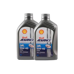 壳牌爱德王子U能量劲擎摩托车全合成机油SN 10W-40进口发动机1L*2