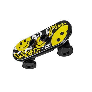 【涂鸦滑板】滑板车积木零件人仔场景道具配件小颗粒印花滑轮玩具