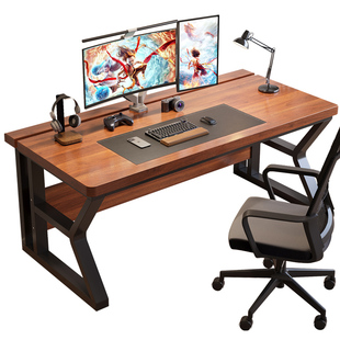 电脑桌台式家用学习办公桌书桌二段式分板可夹机械臂游戏电竞桌子