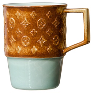 倩楠中式咖啡杯陶瓷主人杯泡茶杯创意国潮风浮雕茶具品茗杯可乐杯