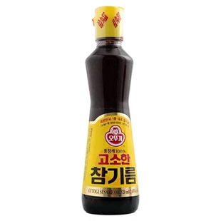 韩国进口不倒翁香油瓶装芝麻油芝麻油火锅油碟蘸料凉拌冷榨苏子油
