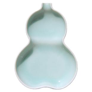 纸间抄经坊 福禄/如意青瓷砚台葫芦墨碟汝白色毛笔墨池香盘底座