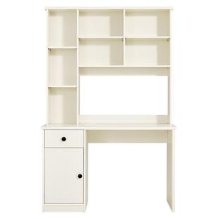 林氏家居北欧现代书柜书桌一体儿童学习桌写字桌林氏木业林氏办公