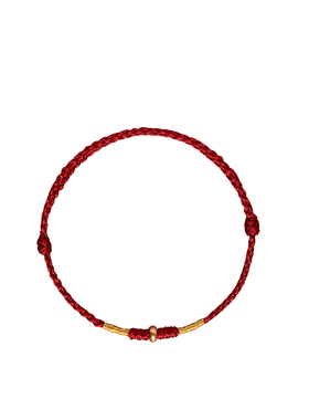 【普陀山祝福】黄金转运红绳手链