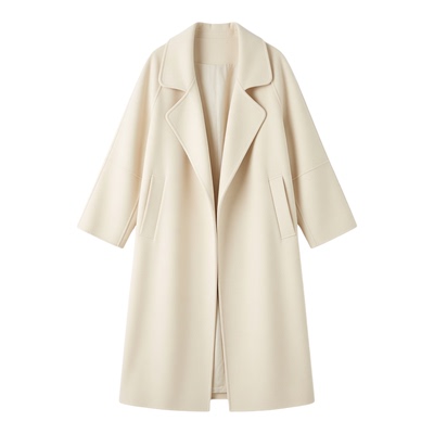 西西里红色双面羊绒大衣