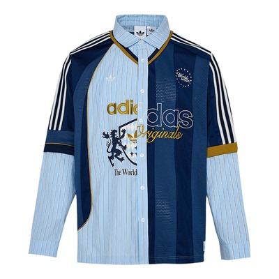 Adidas/阿迪达斯正品三叶草男士宽松梭织经典时尚长袖衬衫KY2153