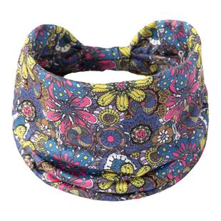 波西米亚宽边发带女遮白发头巾洗脸束发跳舞瑜伽头套护额防风包头