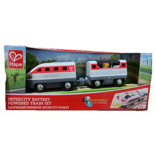 Hape电动木质小火车头轨道儿童益智玩具磁吸火车兼容宜家火车轨道