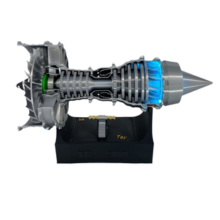 新款航空发动机拼装模型飞机涡扇可启动玩具桌面摆件男孩手工礼物