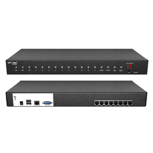 迈拓维矩MT-9108MS 8路数字网口KVM切换器8进1出VGA电脑显示器usb键盘鼠标共享器1u机架式远程机房管理服务器