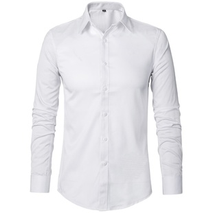 高级感衬衫男长袖春秋冬款商务正装寸衫男装2025新款轻奢休闲衬衣