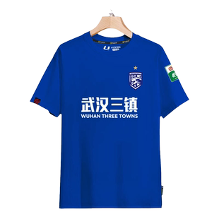 2024赛季武汉三镇队服足球衣服短袖t恤衫男女纯棉半袖应援球迷服