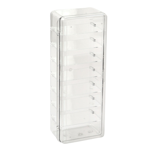 萌粒展示盒亚克力透明罐迷你柜蜡笔小新YOYO酱盲盒扭蛋手办收纳架