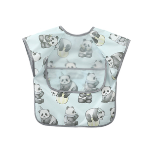 宝宝吃饭围兜儿童3岁以上幼儿园罩衣防水夏季辅食饭兜短袖围裙薄