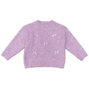 女童毛衣秋冬洋气时髦超好看粉色高级感儿童可爱上衣小女孩针织衫