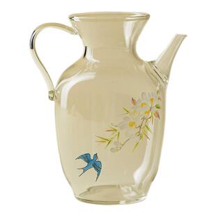 里作高端玻璃燕归来手执壶家用中式带过滤冷泡茶壶绿茶专用泡茶器