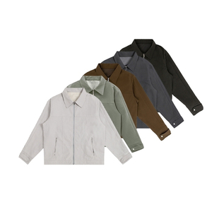 ANYWEAR 春秋水洗做旧翻领夹克vibe风高街短款工装cleanfit外套男