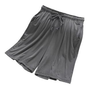 夏季莫代尔棉男士五分家居睡裤薄款宽松大码沙滩裤居家休闲短裤夏