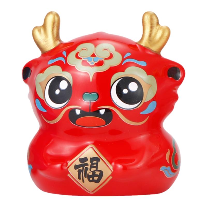 龙年吉祥物国潮生肖泥人摆件