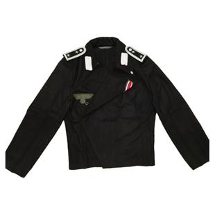 德军国防军装甲兵上衣套装 黑色羊毛呢战车服 坦克兵夹克套服