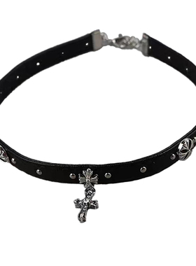 复古甜酷少女十字架choker项圈