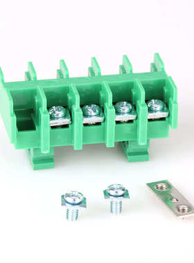接线端子排JF5-1.5/2.5/5/10封闭式组合型绿色高低轨导轨式线排