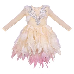 新款儿童演出剧目表演服灵羽同款舞蹈服飘逸中国舞羽灵幻仙艺考服