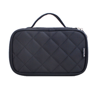 Einluo化妆包小号便携大容量双层防水手提收纳包旅行洗漱包带镜子