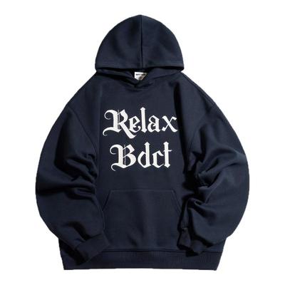 BDCT日系复古印花套头连帽卫衣