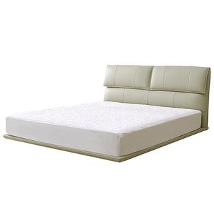 慕思十大名牌官方现代简约悬浮床意式真皮床实木主卧软包慕斯极简