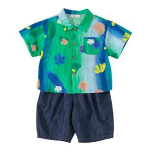 男童夏装套装女童装时髦套装洋气夏装2026新款姐弟装兄妹装幼儿园