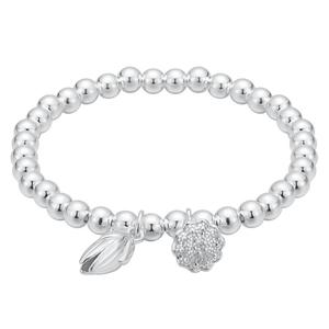 顺钦银楼S999纯银手串女莲心两世欢银手链小清新ins风送女友礼物