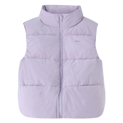 安奈儿童装女童羽绒马甲2025冬新款休闲纯棉轻薄保暖防风马夹