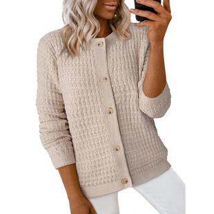 O 73488 Single Breasted Cardigans 单排扣针织开衫跨境外贸