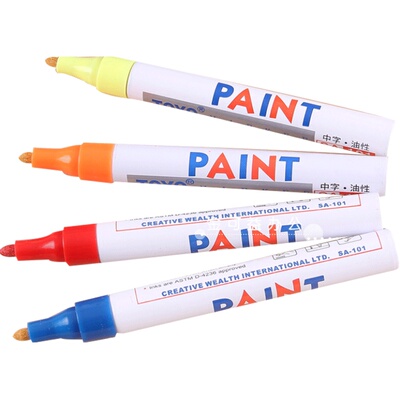 东洋toyo字母不可擦画鞋油漆笔