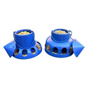 鸽子喂食器带盖防撒食槽自动漏食器鸡鸭鹌鹑下料器喂食盒信鸽用品